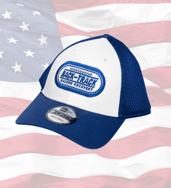 Back on Track Adjustable Hat (Blue/White)