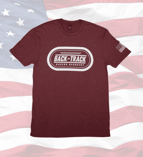 Back on Track Logo T-Shirt (Burgundy)