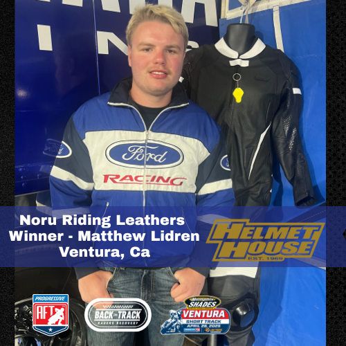 NORU Riding Leathers Donated by Helmet House Winner @ Ventura Raceway American Flattrack